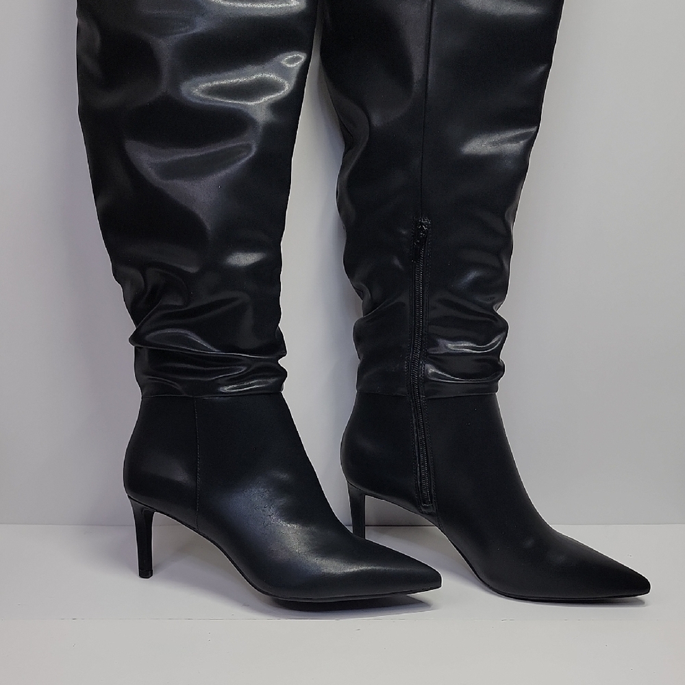 INC -NEW IN BOX- BLACK OVER THE KNEE HEELED BOOTS